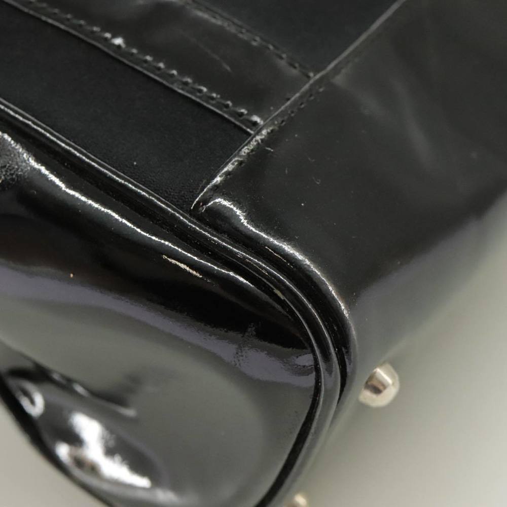 GUCCI Hand Bag Enamel Black Auth ti2465 - Picture 16 of 16